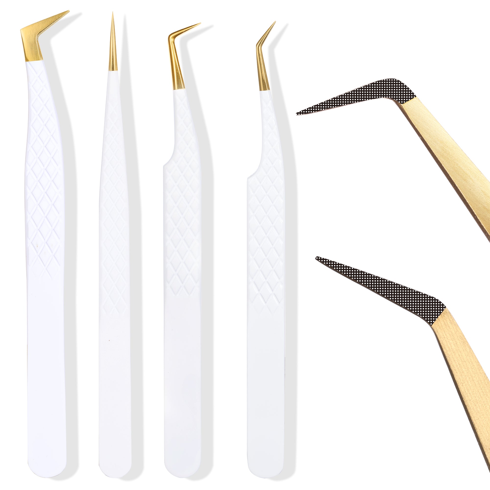 FIBER TIP TWEEZERS-WHITE