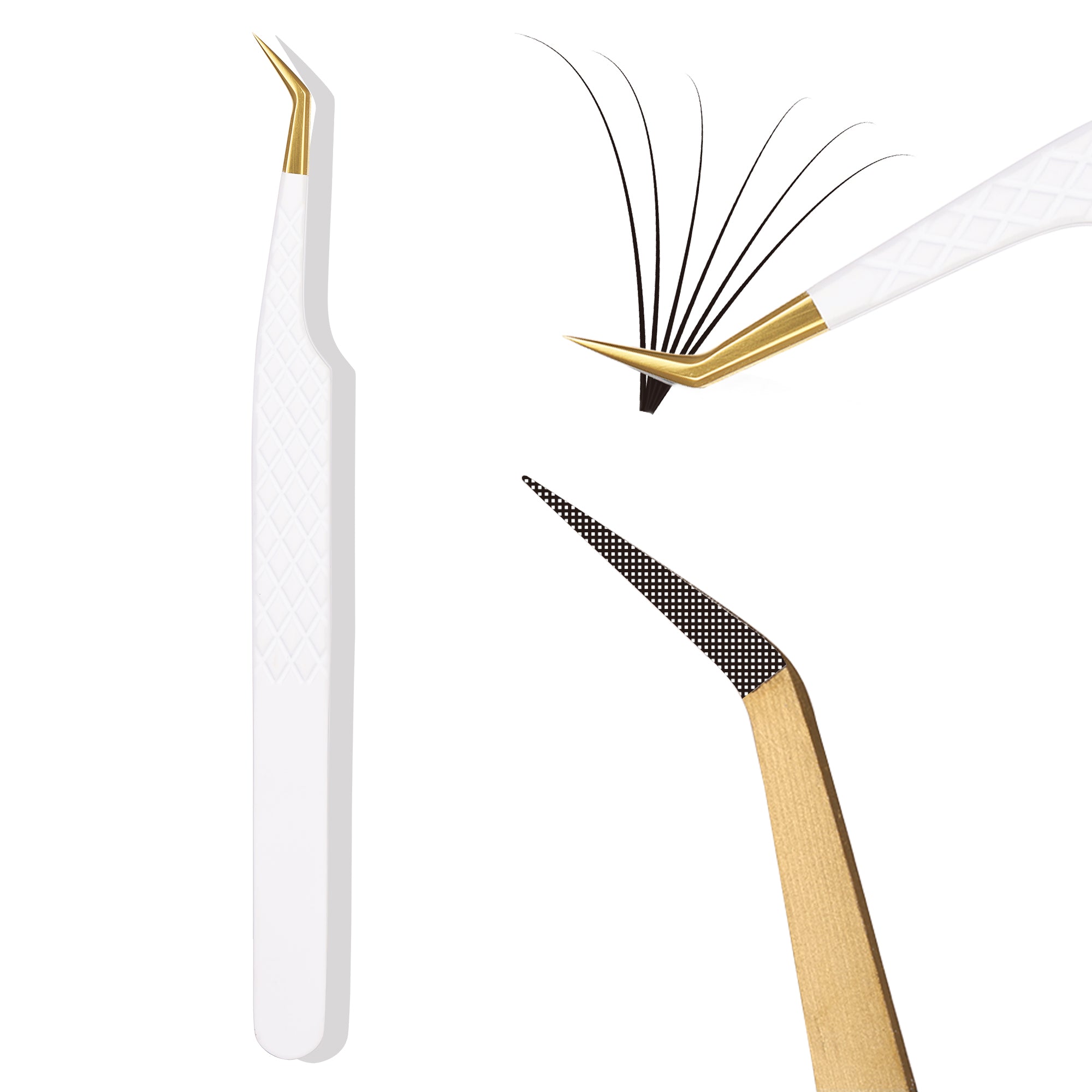 FIBER TIP TWEEZERS-WHITE