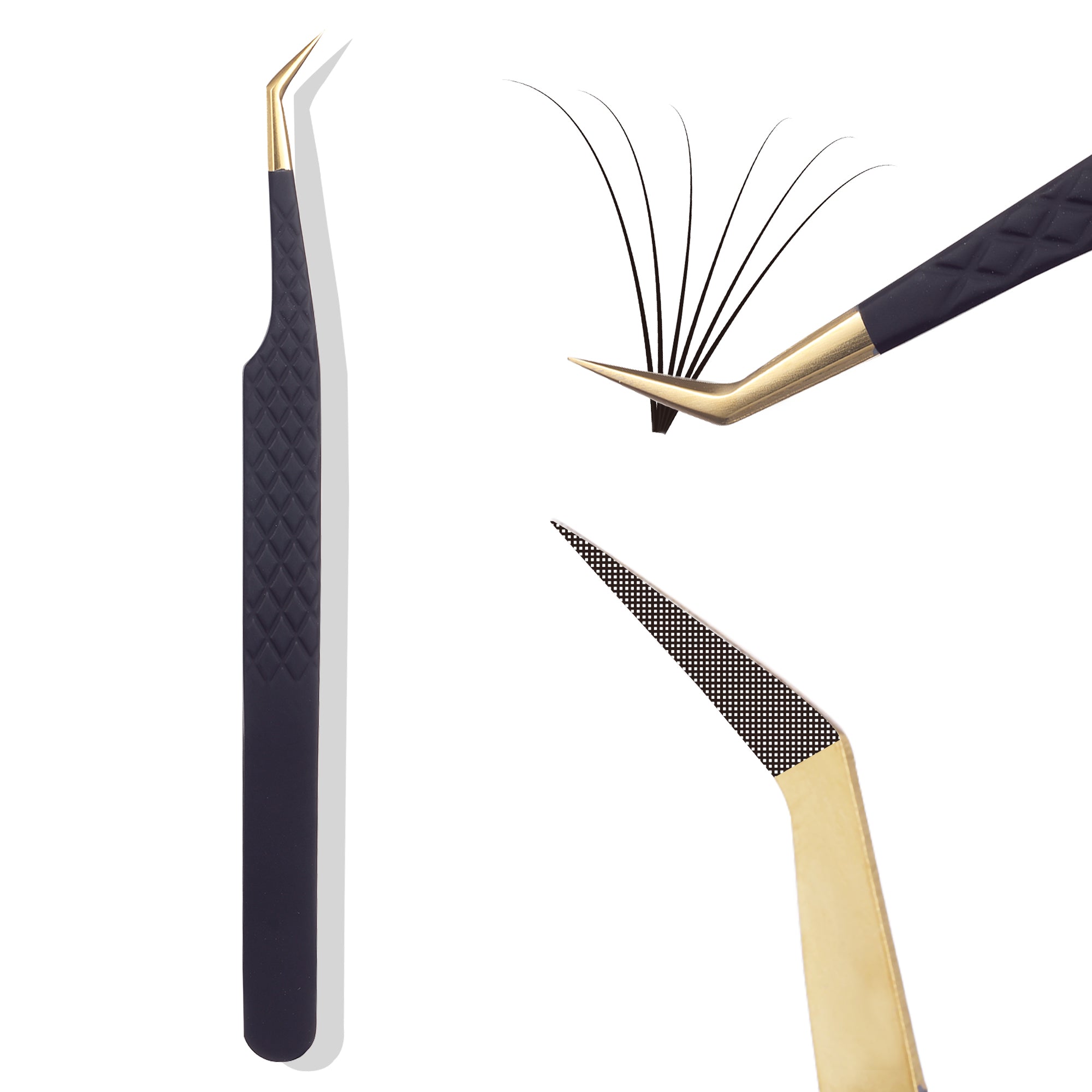 FIBER TIP TWEEZERS-BLACK