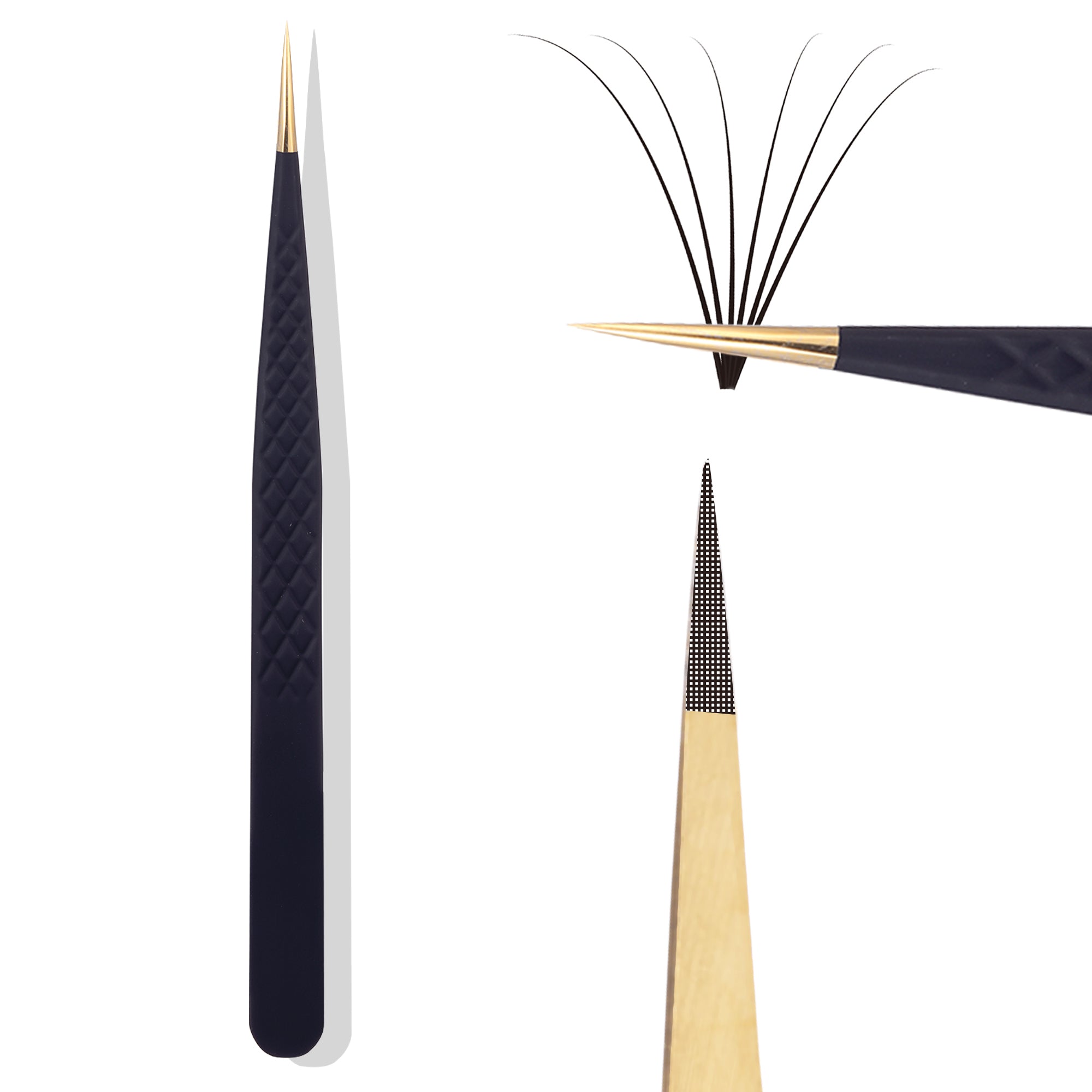 FIBER TIP TWEEZERS-BLACK